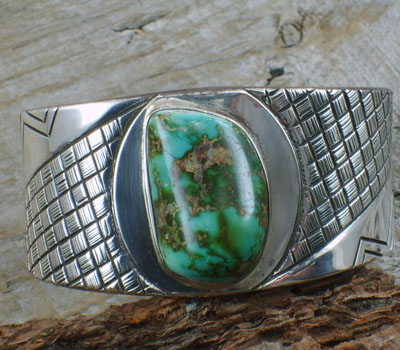 Native American Turquoise Bracelet Fox Mine-sz 8